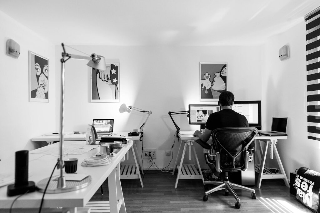 Office Work Desk Computer Workplace Indoor